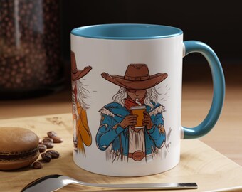 Cowboy Coffee Mug  Rustic Western Mug Vintage Americana Unique Gift for Coffee Lovers Western Decor Novelty Mug