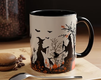 Halloween Witchy Katzenakzent-Kaffeetasse Gruseliger Halloween-Becher Spuk-Becher Gruseliger Becher Gruseliger Schattenbild-Becher