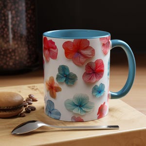 Floral Accent Coffee Mug  Vibrant Flower Design Blooming Gift for Nature Lovers Perfect for Birthdays Mother&#39;s Day Coffee Lovers