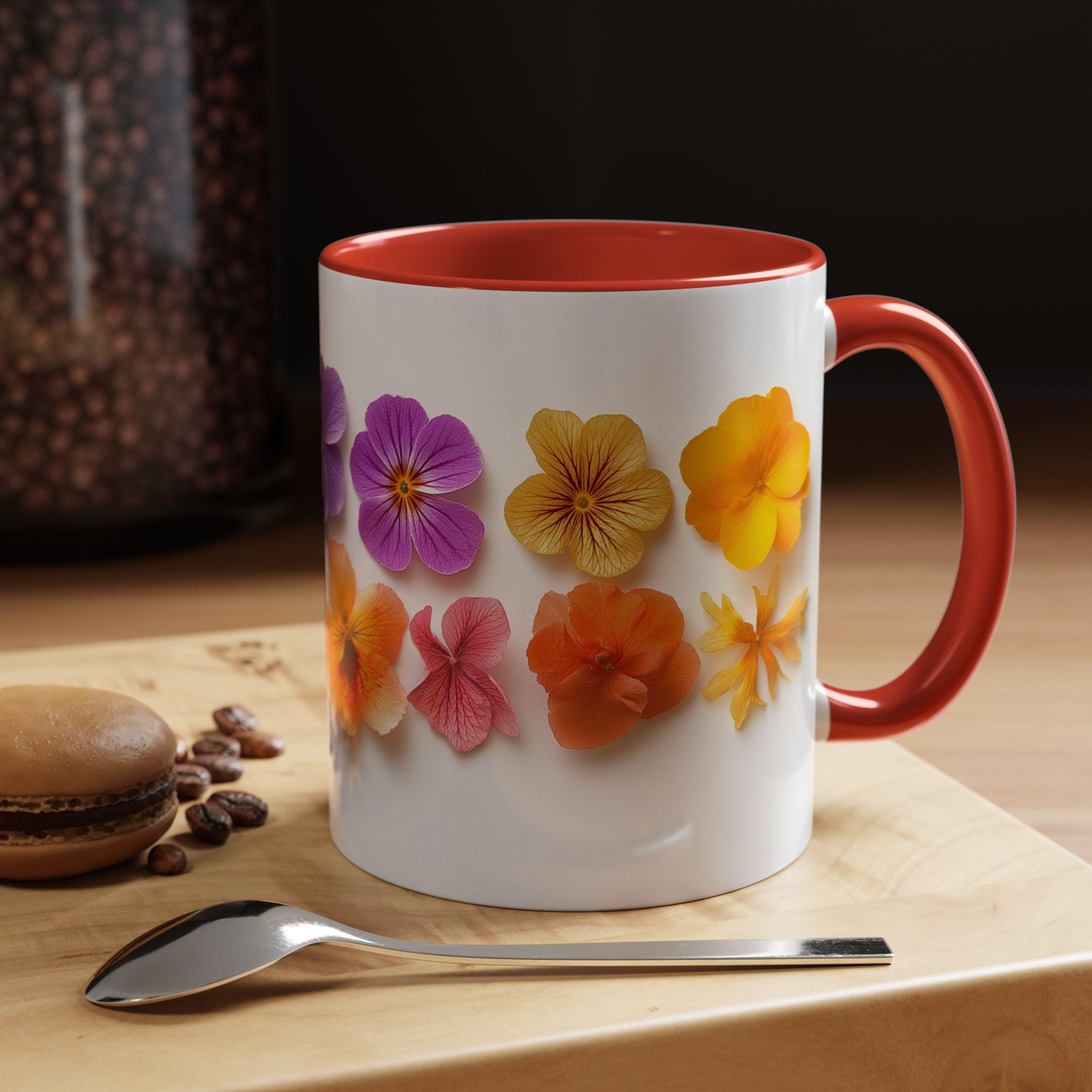 Floral Accent Coffee Mug Spring Floral Gift Nature Lover Mug Tea  Personalized Ceramic Cup Mother's Day Gift Garden Decor - Etsy