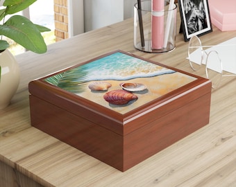 ビーチデコレーション 貝殻ジュエリーボックス - ジュエリーボックス