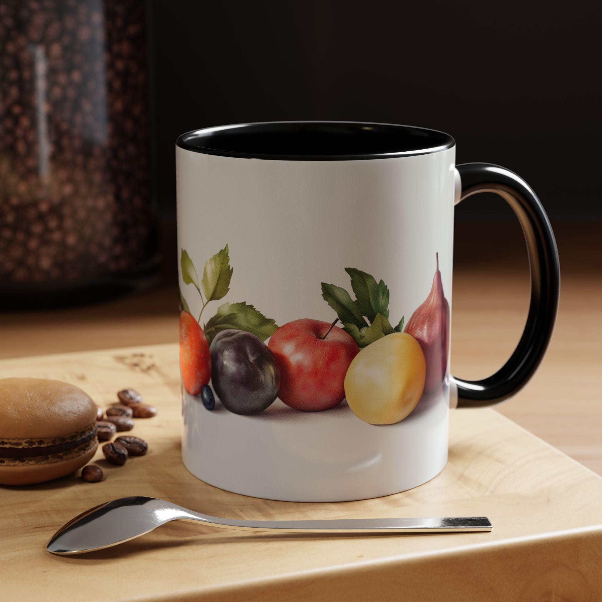 Fruitinspired Accent Coffee Mug Colorful Ceramic Mug for Fruit Lovers  Kitchen Decor Gift for Foodies Refreshing Beverage Holder - Etsy