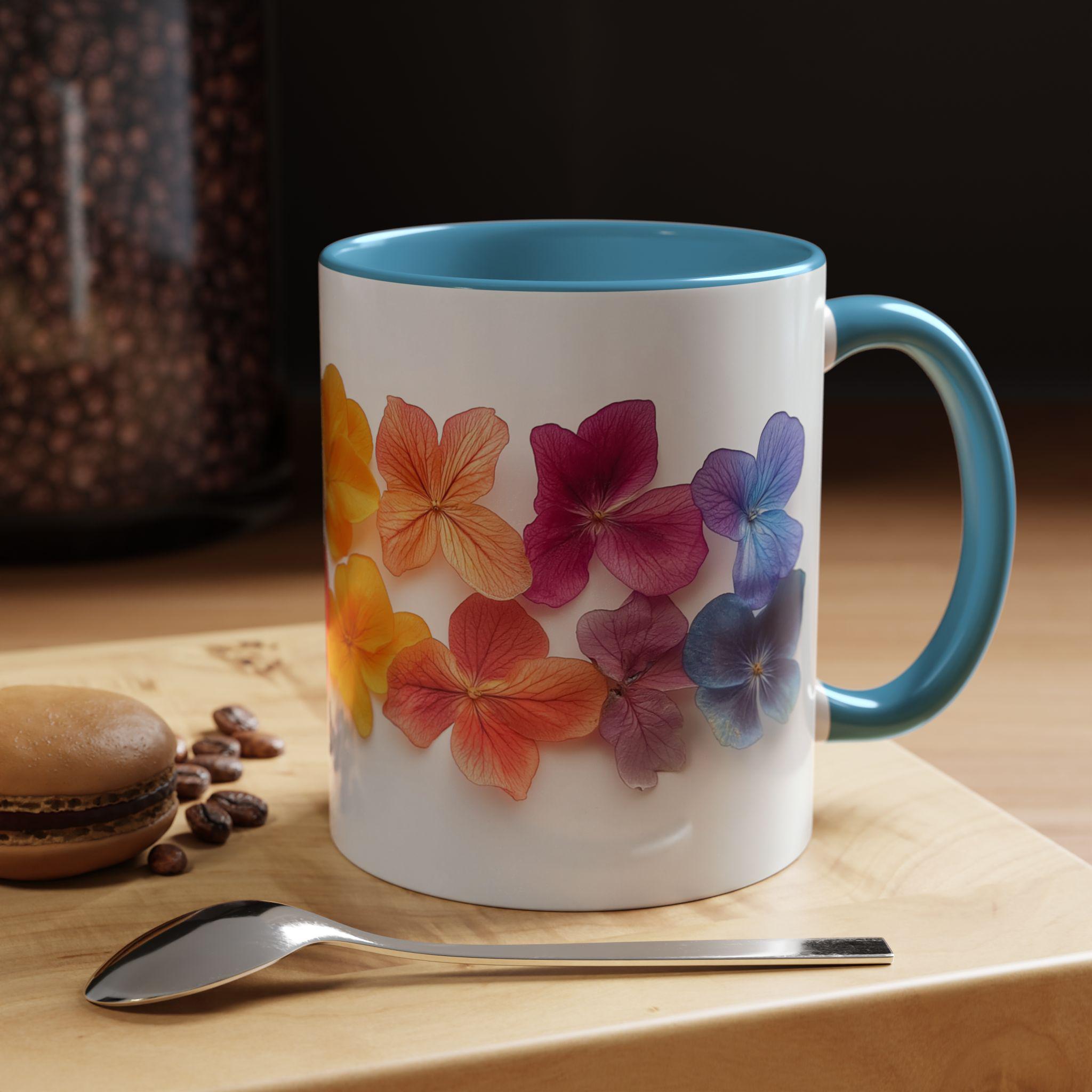 Floral Accent Coffee Mug  Vibrant Blooming Flowers Nature Lover Gift Kitchen Decor Tea Cup Perfect for Spring