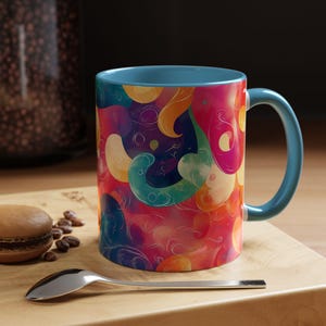 Vibrant Swirl Coffee Mug  Colorful Art Mug Gift for Coffee Lovers Kitchen Decor Tea Cup Unique Art Mug