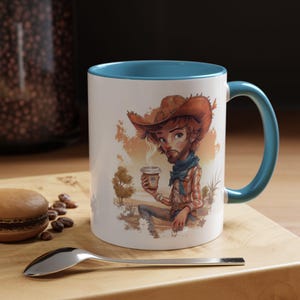 Cowboy Vibes Coffee Mug  Perfect for Western Themed Gifts Birthday Home Decor Cafe Lover