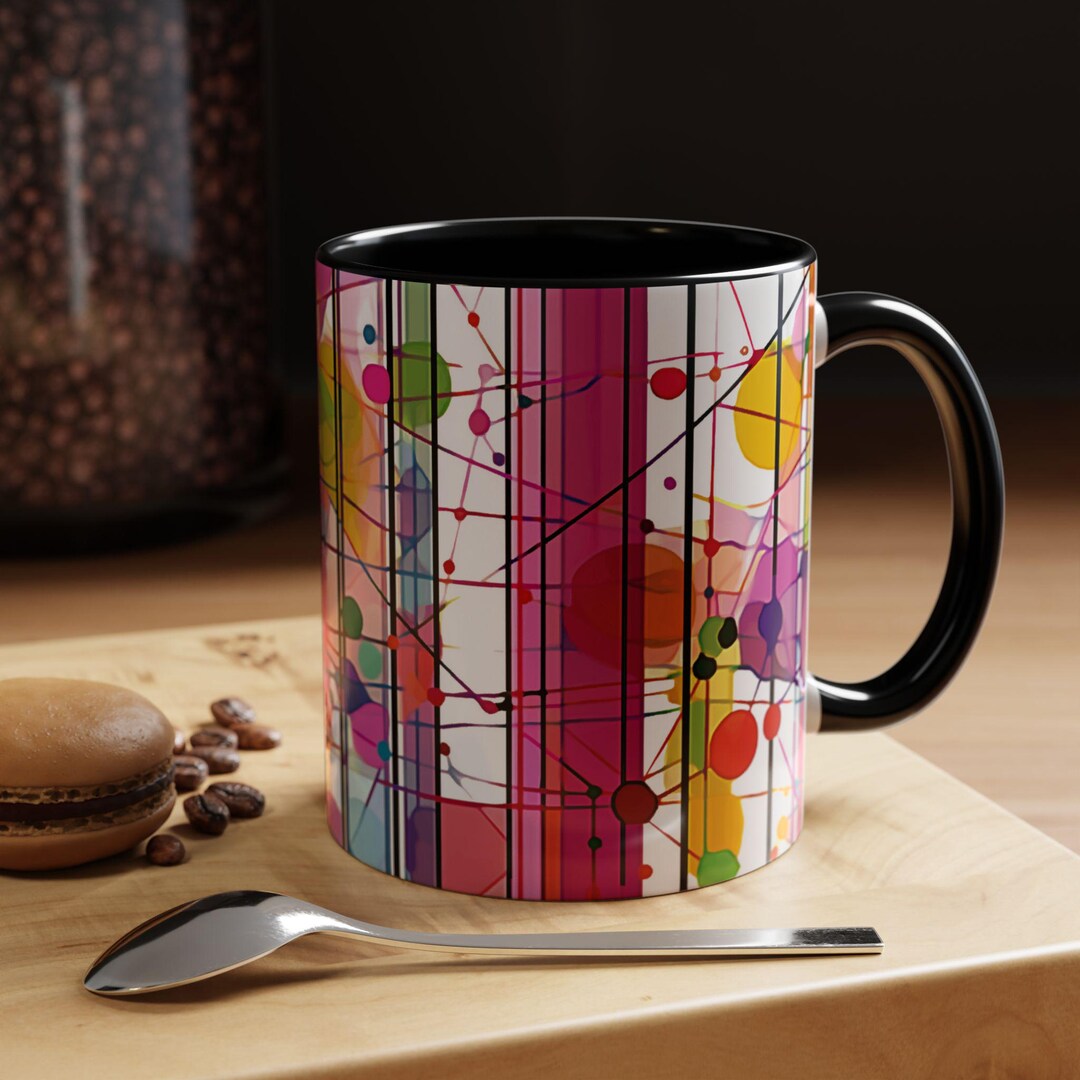 Vibrant Colorful Coffee Mug Artistic Mug Home Decor Gift for Art Lovers ...