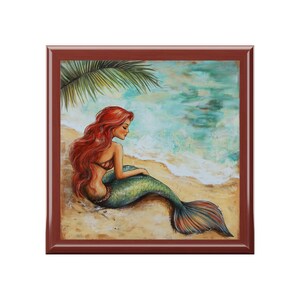 Mermaid Jewelry Box, Sea Life Storage, Gift for Ocean Lovers, Fantasy Decor, Personalized Keepsake Chest, Gift for Her