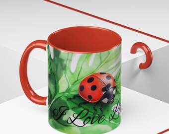 Tasse à café accent coccinelles amour cadeau insecte mignon Decor coccinelle Mug amateur de jardin tasse à café amateur d'insectes cadeau inspiré de la nature