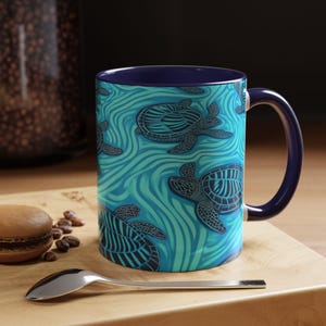 Sea Turtle Vibes Coffee Mug Ocean Inspired Sea Life Gift EcoFriendly Mug Beach Decor Nature Lover's Gift for Ocean Beach Themed Home Decor