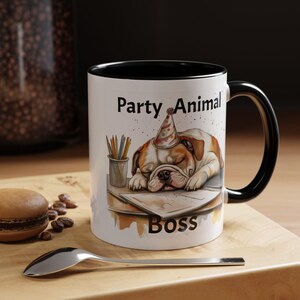 Party Animal Boss Coffee Mug  Fun Dog Mug Pet Lover Gift Birthday Celebration Office Humor Animal Lover Gift