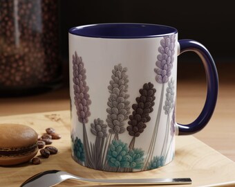 Botanical Accent Coffee Mug Floral Coffee Cup for Garden Lovers Gift for Mother's Day Home Decor Tea Mug Unique Floral Design
