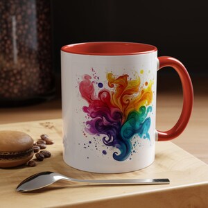 Vibrant Splash Coffee Mug Colorful Mug for Art Lovers Unique Gift for Birthdays Perfect for Coffee or Tea Lovers Ideal for Home & Office