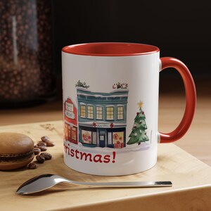 Festive Christmas Coffee Mug  Colorful Holiday Drinkware Merry Christmas Gift Winter Decor Family Gatherings Seasonal Celebration