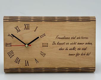 Table clock for office and home, with your desired text, beautifully and safely packaged