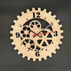 Wall clock made of high-quality plywood, beautifully packaged, gift