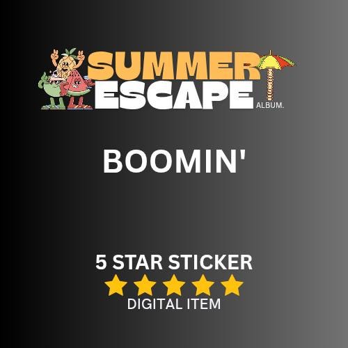 Boomin' 5 star sticker