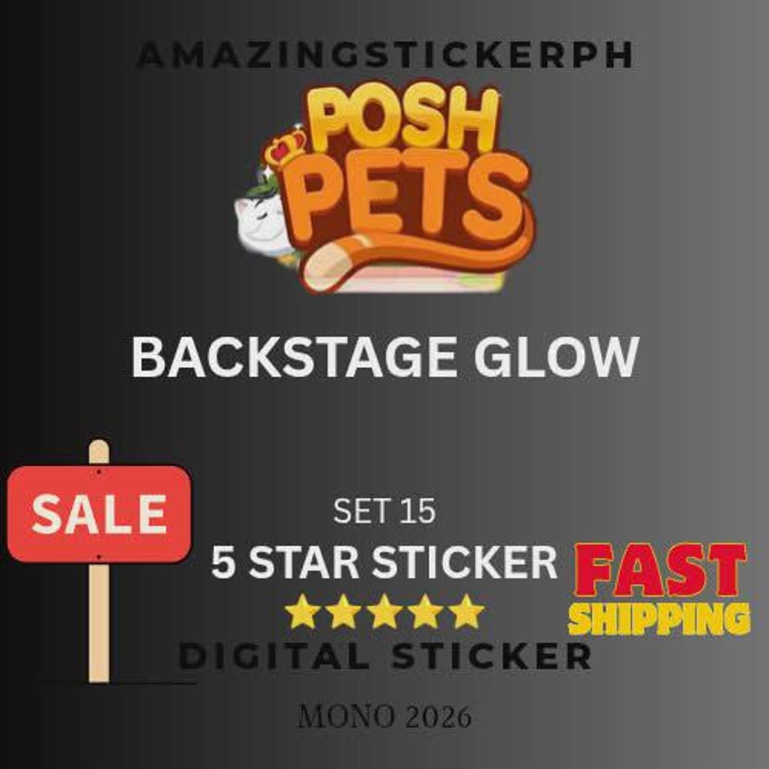 Backstage Glow 5 Star Sticker - Etsy