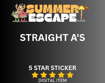 Straight A's 5 star sticker