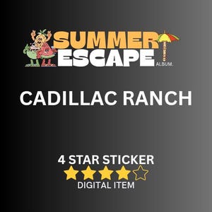 Cadillac ranch 4 star sticker