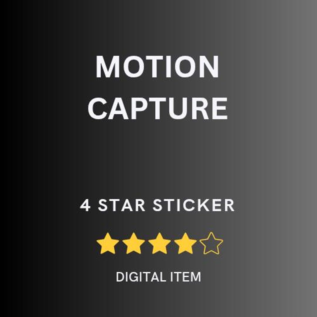 Motion Capture 4 Star Sticker - Etsy