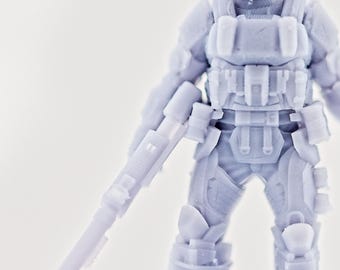 1:48 Scale Raw Alpha-Nine ODST Miniatures For Halo Flashpoint / Table top Games