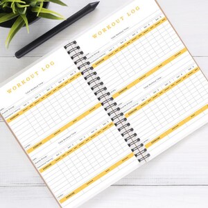 Minimalist Fitness Workout Log Page, Exercise Tracker PDF, Printable Gym Planner Sheet, Digital Download
