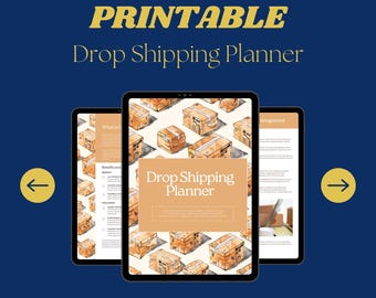 Drop Shipping Planner, Digital & Printable Drop Shipping Planner to Boost Your Business, Great Gift for Future Entrepreneurs, Drop Shipping