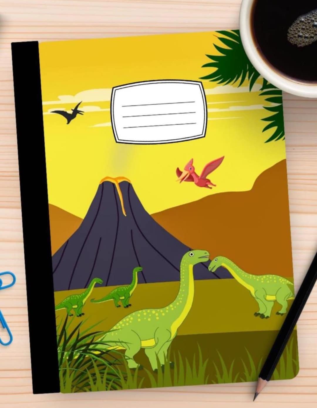 Dinosaur Composition Notebook Cover & Stickers: Printable School ...