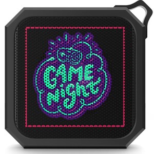 Water-Resistant Bluetooth Speaker: Fluorescent Colors, Carabiner Clip - Camping, Hiking