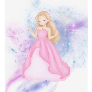 Whimsical Princess Rolled Poster: Fairy Tale Kids&#39; Room Art