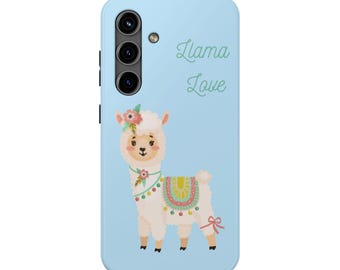 Llama Love Samsung Phone Case | Cute Pastel Alpaca Illustration