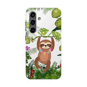 Tropical Sloth Samsung Galaxy Phone Case: Nature Lover Gift