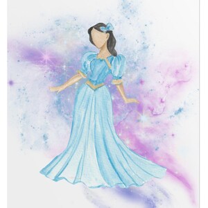 Whimsical Princess Rolled Poster: Enchanted Watercolor Art