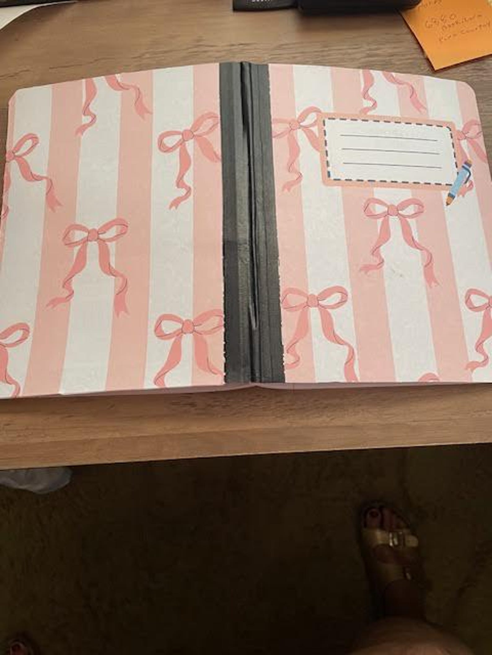 Pink Bow Composition Notebook Cover: Sticker Sheets (digital Download ...