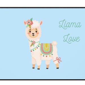 Llama Love Desk Mat, Cute Desk Accessories, Office Decor, Llama Gifts, Fun Work Space, Animal Lovers, Kids Desk