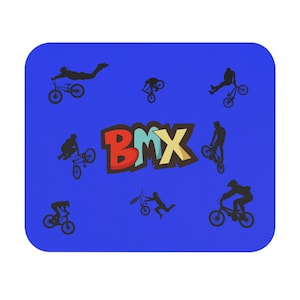 BMX Bike Mouse Pad: Colorful Sports Desk Accessory