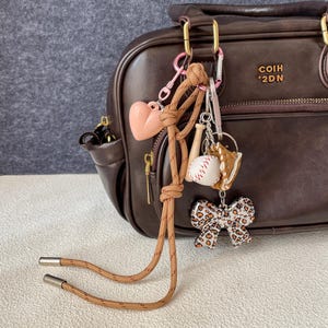 Trendy Baseball Bag Charms,Y2K Rope Bag Charm,Purse Bag Keychain Accessories,Gift for her