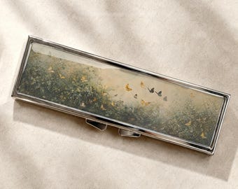 Vintage Butterfly Forest Pill Box-Medicine Container, Weekly 7 day Organizer, Vitamins Holder, Trinket Box
