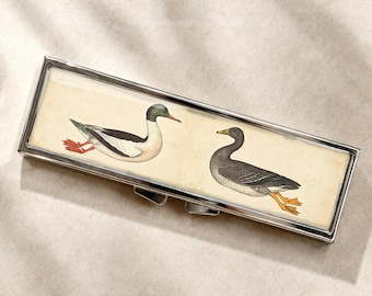 Vintage Duck Bird Pill Box-Medicine Container, Weekly 7 day Organizer, Vitamins Holder, Trinket Box