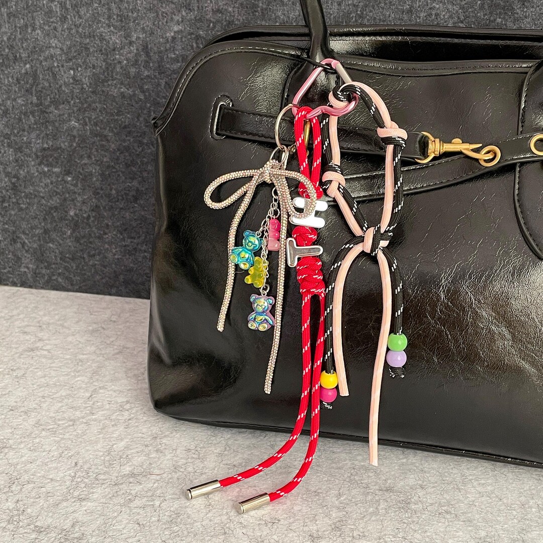 Purse Rope Bundle Rope Knot Bag Charms,purse Bag Keychain Accessories,gift for Her - Etsy