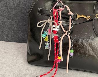 Rope Knot Bag Charms,Purse Bag Keychain Accessories,Gift for her