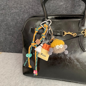 Plush Rope Bag Charms,Purse Bag Keychain Accessories,Gift for her