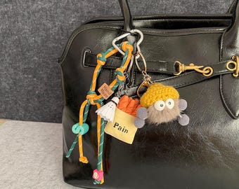 Plush Rope Bag Charms,Purse Bag Keychain Accessories,Gift for her