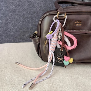 Trendy Bear Bag Charms,Y2K Rope Bag Charm,Purse Bag Keychain Accessories,Gift for her