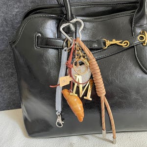 Lye bread Paracord Rope Bag Charms Custom Name Bag Chains Jeans Accessories