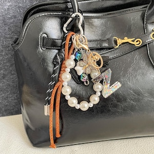Pearl Chain Rope Bag Charms,Purse Bag Keychain Accessories,Gift for her