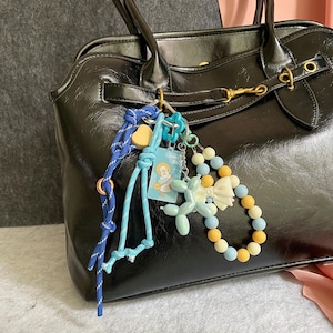 Ballon Pubby Beaded Rope Bag Charms,Purse Bag Keychain Accessories,Gift for her