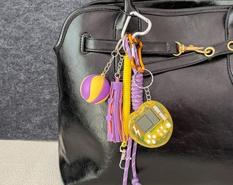 Mini Game Rope Bag Charms,Purse Bag Keychain Accessories,Gift for her