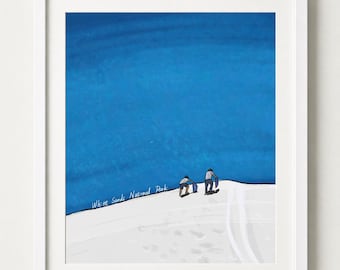 Lámina del Parque Nacional White Sands para papá y yo, regalo del Día del Padre para papá, arte de pared para papá e hijo, paisaje de Nuevo México, póster "Siempre mi héroe"
