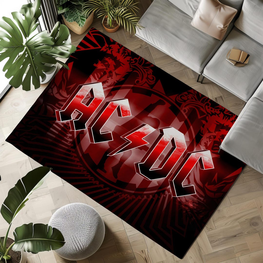AC/DC Ultimate Fan Edition Rug - Iconic Retro Music Carpet, Perfect for ...